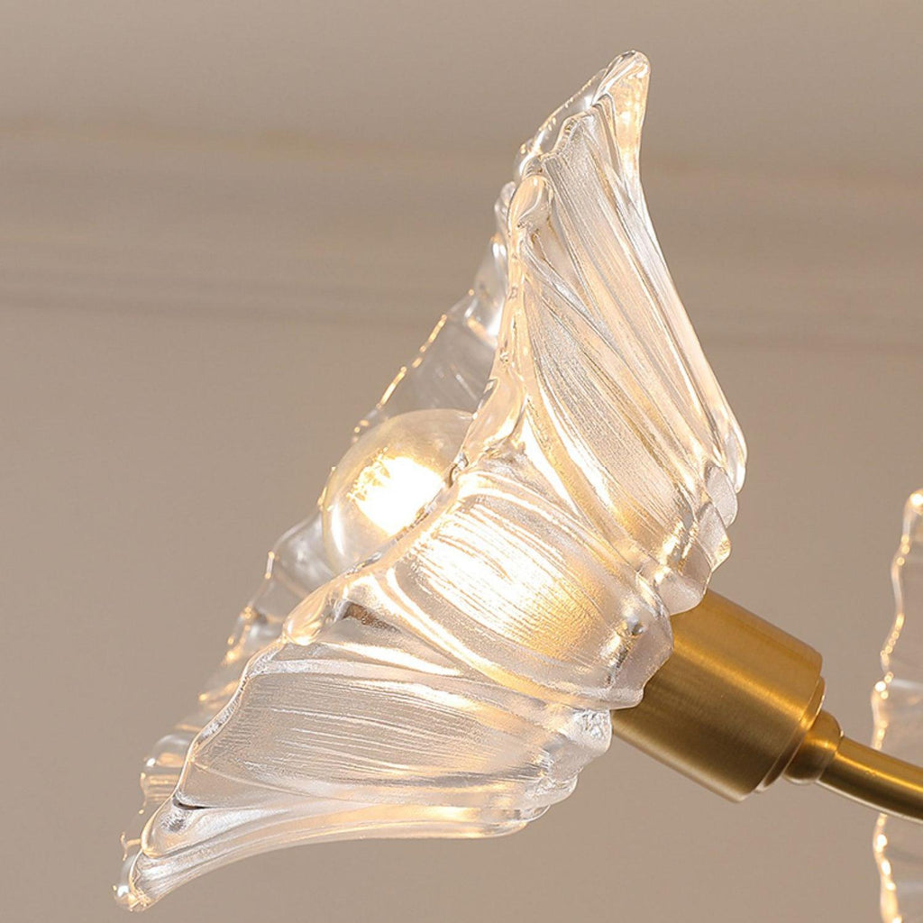 Lampada da soffitto Kalin in vetro a forma di fiore — Design contemporaneo