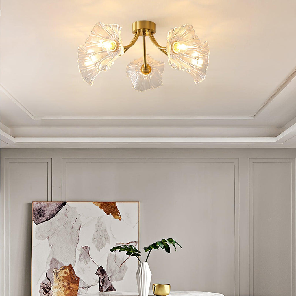Lampada da soffitto Kalin in vetro a forma di fiore — Design contemporaneo
