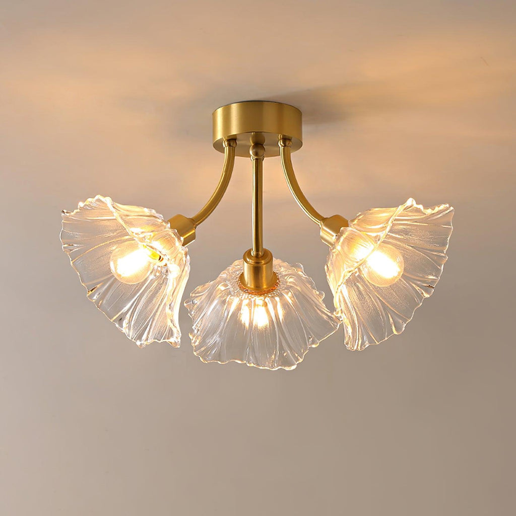 Lampada da soffitto Kalin in vetro a forma di fiore — Design contemporaneo