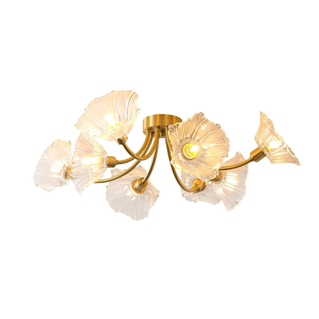 Lampada da soffitto Kalin in vetro a forma di fiore — Design contemporaneo
