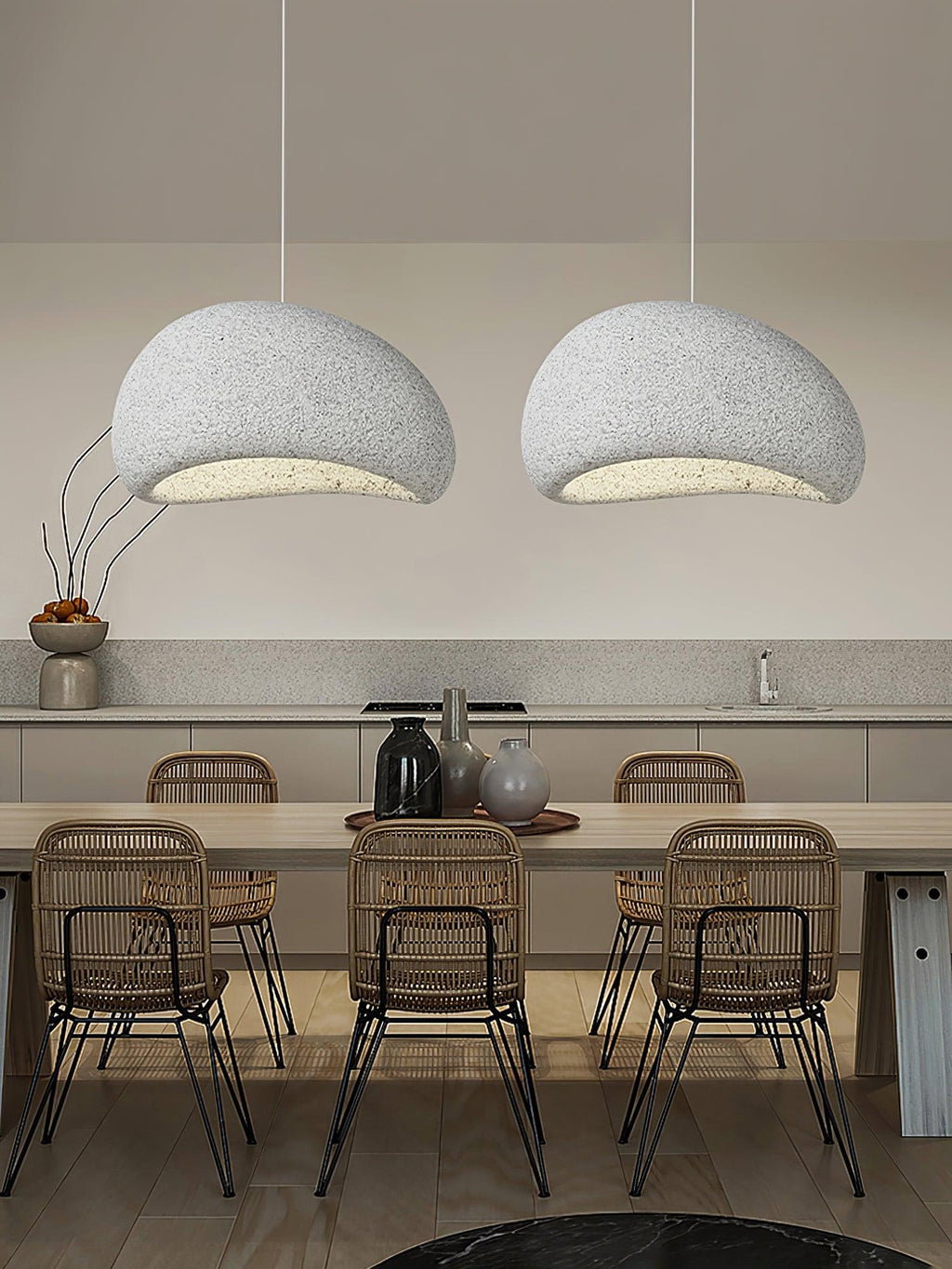 Tsukiyo Wabi-Sabi Cloud Pendant Light — Sculptural Ceiling Fixture