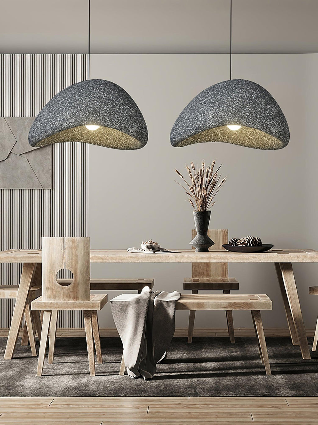 Tsukiyo Wabi-Sabi Cloud Pendant Light — Sculptural Ceiling Fixture