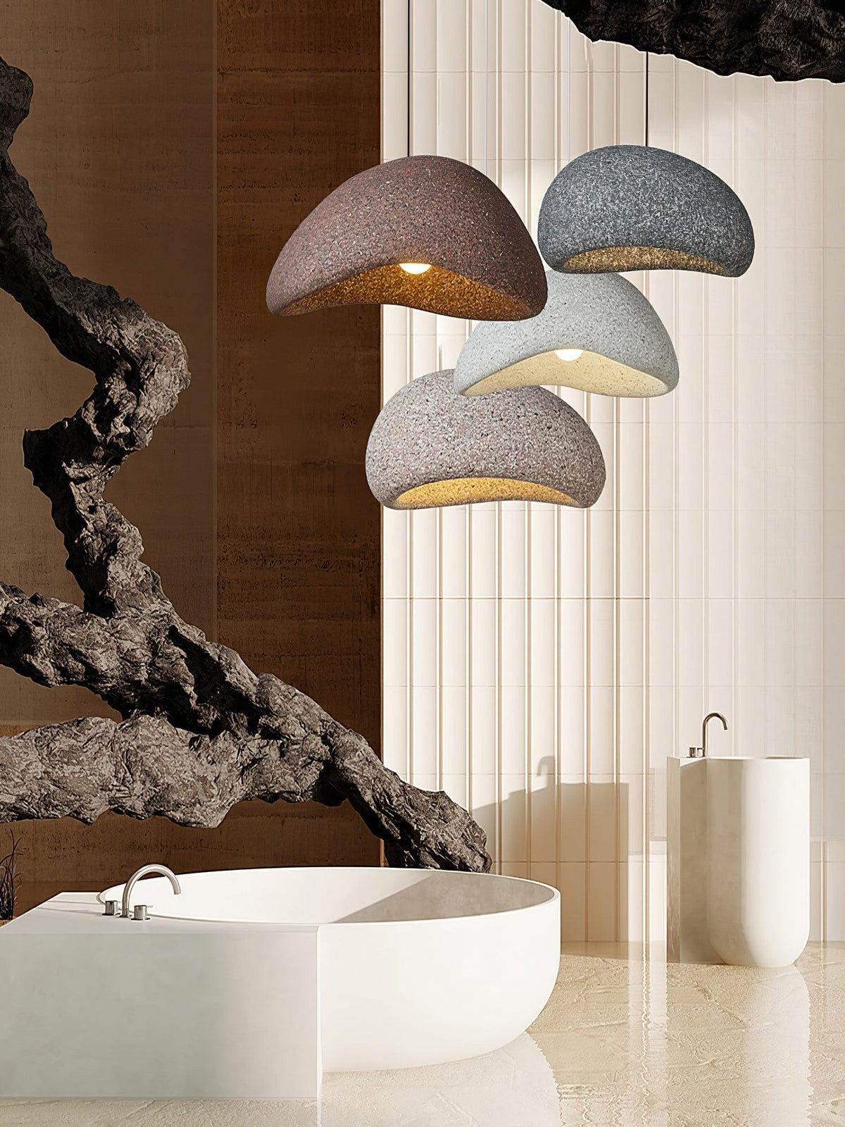 Tsukiyo Wabi-Sabi Cloud Pendant Light — Sculptural Ceiling Fixture