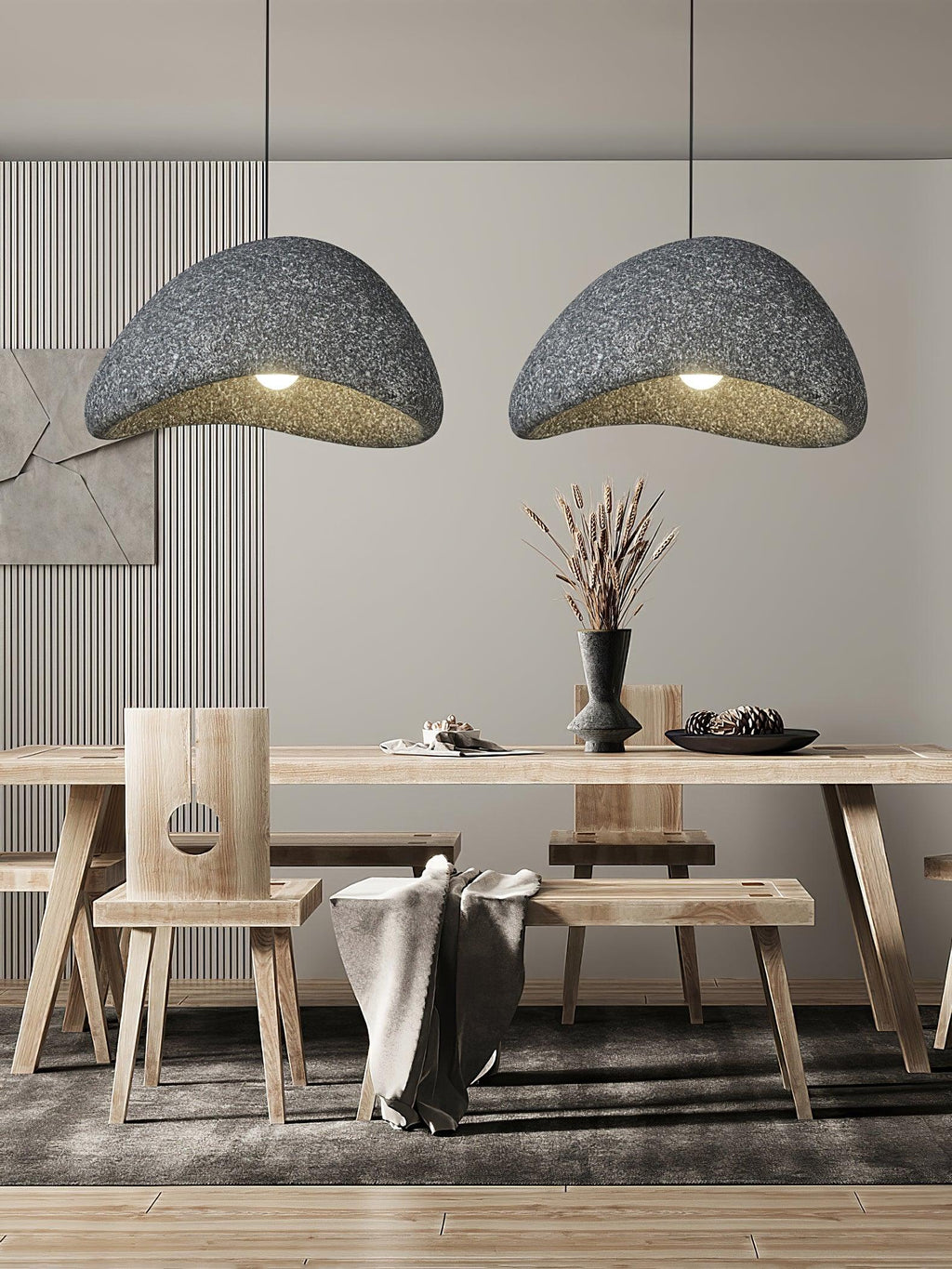 Tsukiyo Wabi-Sabi Cloud Pendant Light — Sculptural Ceiling Fixture