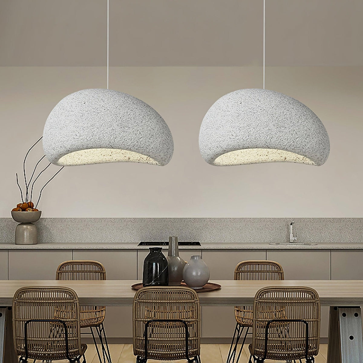 Tsukiyo Wabi-Sabi Cloud Pendant Light — Sculptural Ceiling Fixture