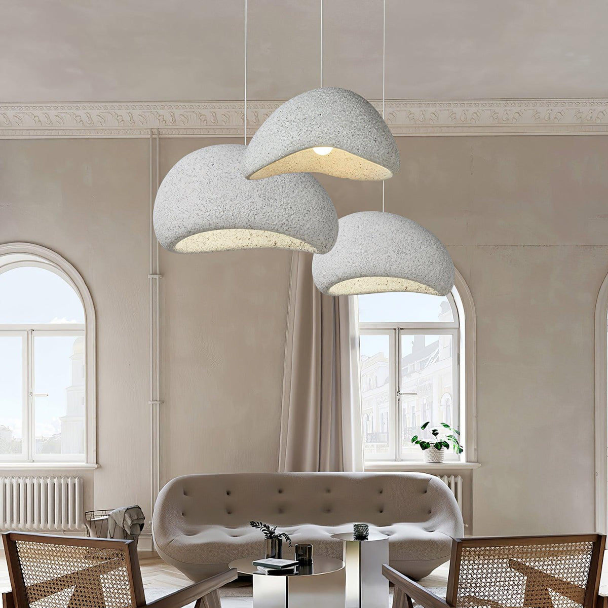 Tsukiyo Wabi-Sabi Cloud Pendant Light — Sculptural Ceiling Fixture