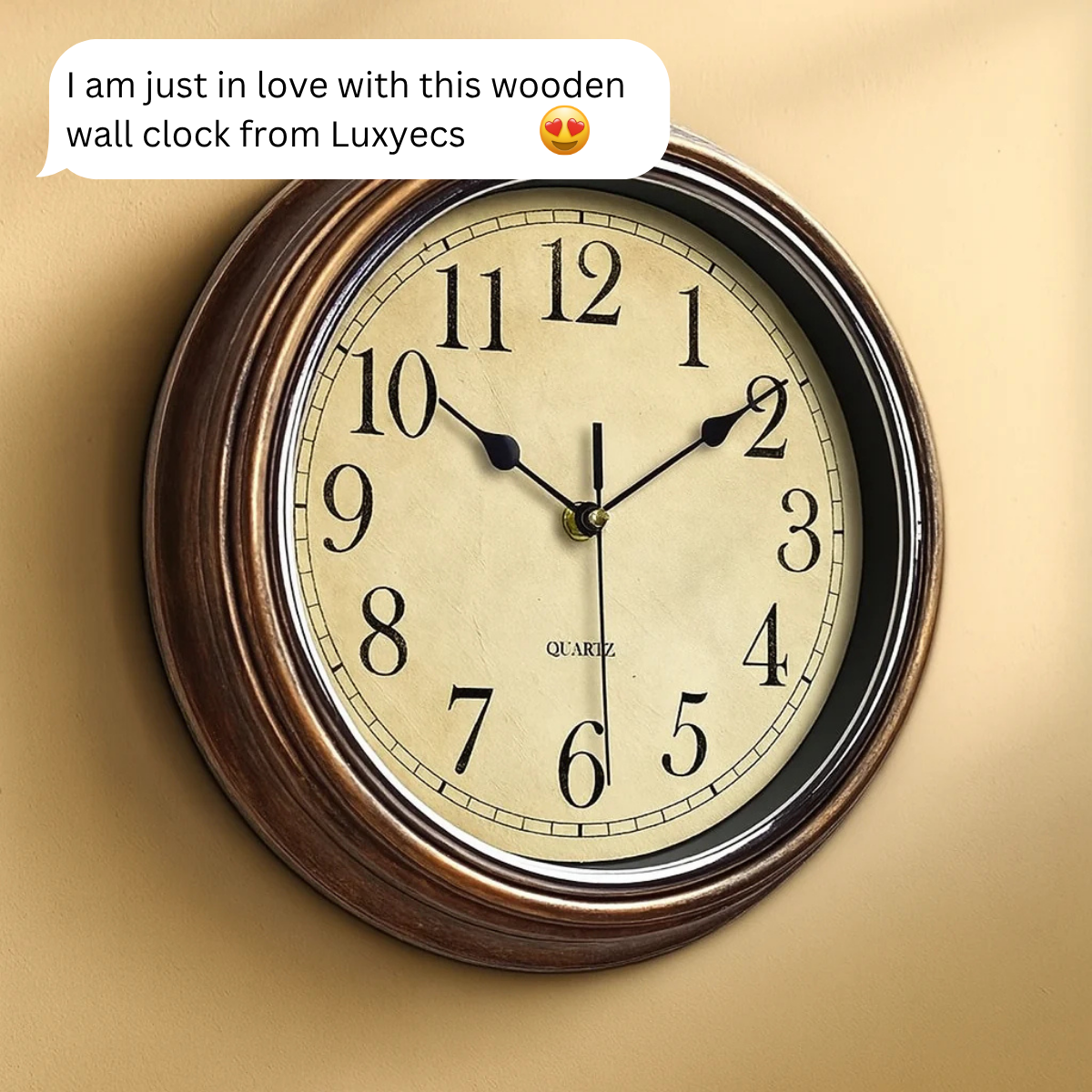 Aurelix Classic Wooden Wall Clock With Silent Movement