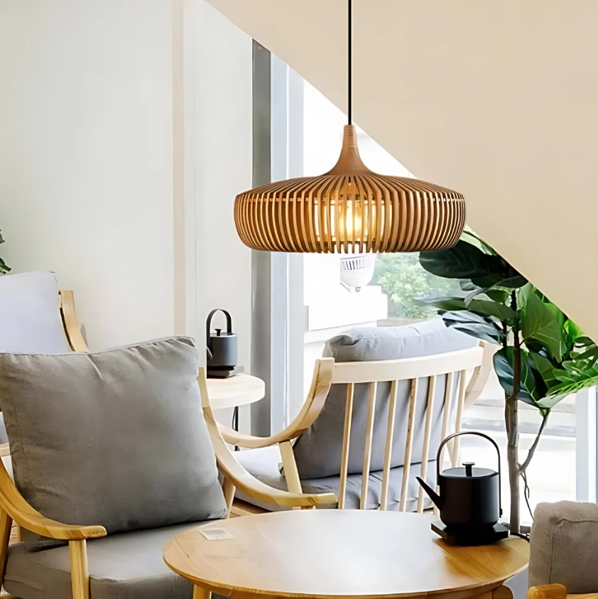 Hinori takpendel Japandi massivträ glöd