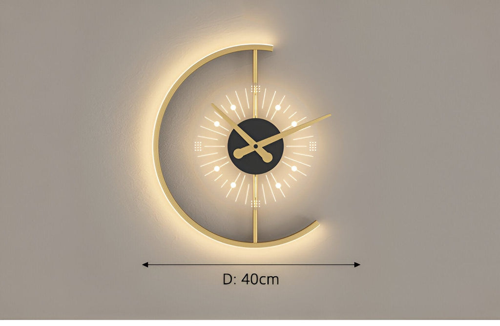 Apliques de Pared con Reloj LED