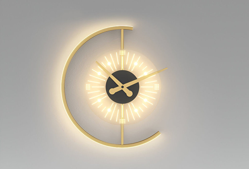 Apliques de Pared con Reloj LED