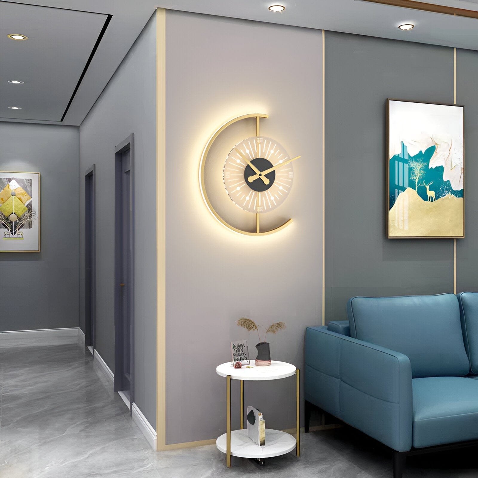 Apliques de Pared con Reloj LED