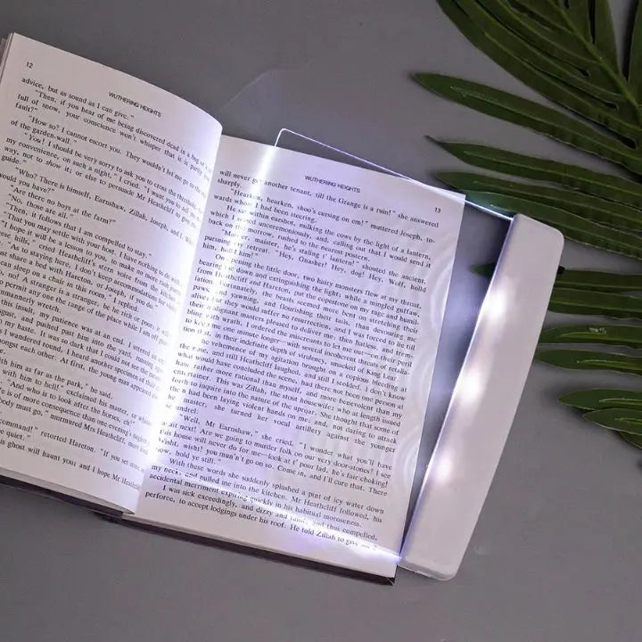 Lampada da lettura a pannello piatto LED NovaGlow con luce notturna e 2 livelli di luminosità