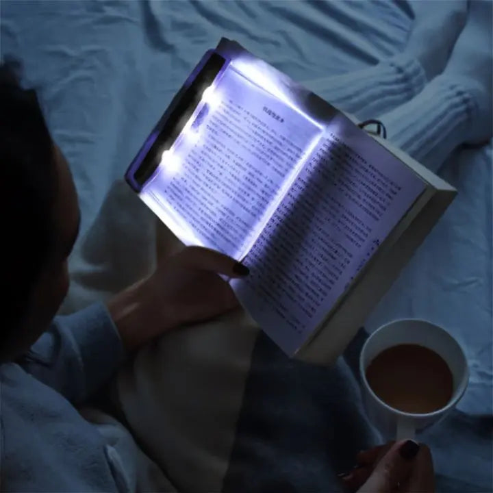 Lampada da lettura a pannello piatto LED NovaGlow con luce notturna e 2 livelli di luminosità