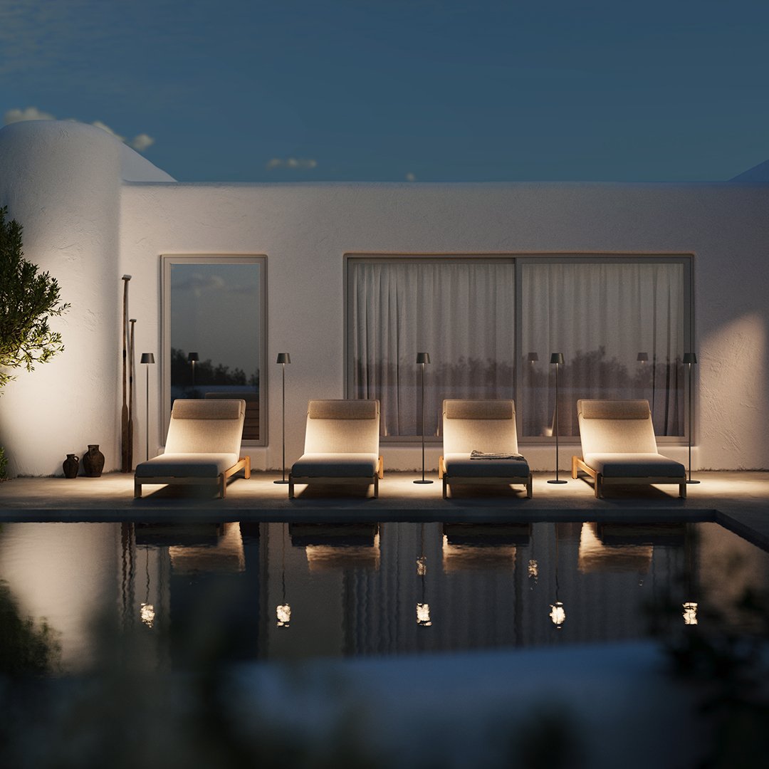 Aeronis LED moduláris állólámpa állítható magassággal és újratölthető akkumulátorral