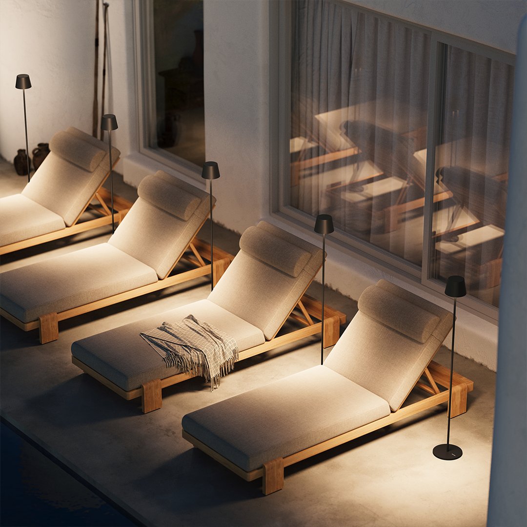 Aeronis LED moduláris állólámpa állítható magassággal és újratölthető akkumulátorral