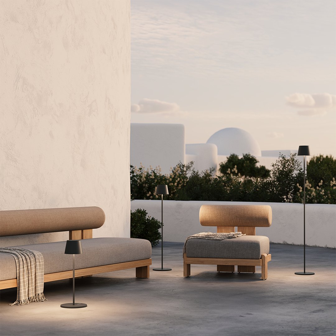 Aeronis LED moduláris állólámpa állítható magassággal és újratölthető akkumulátorral