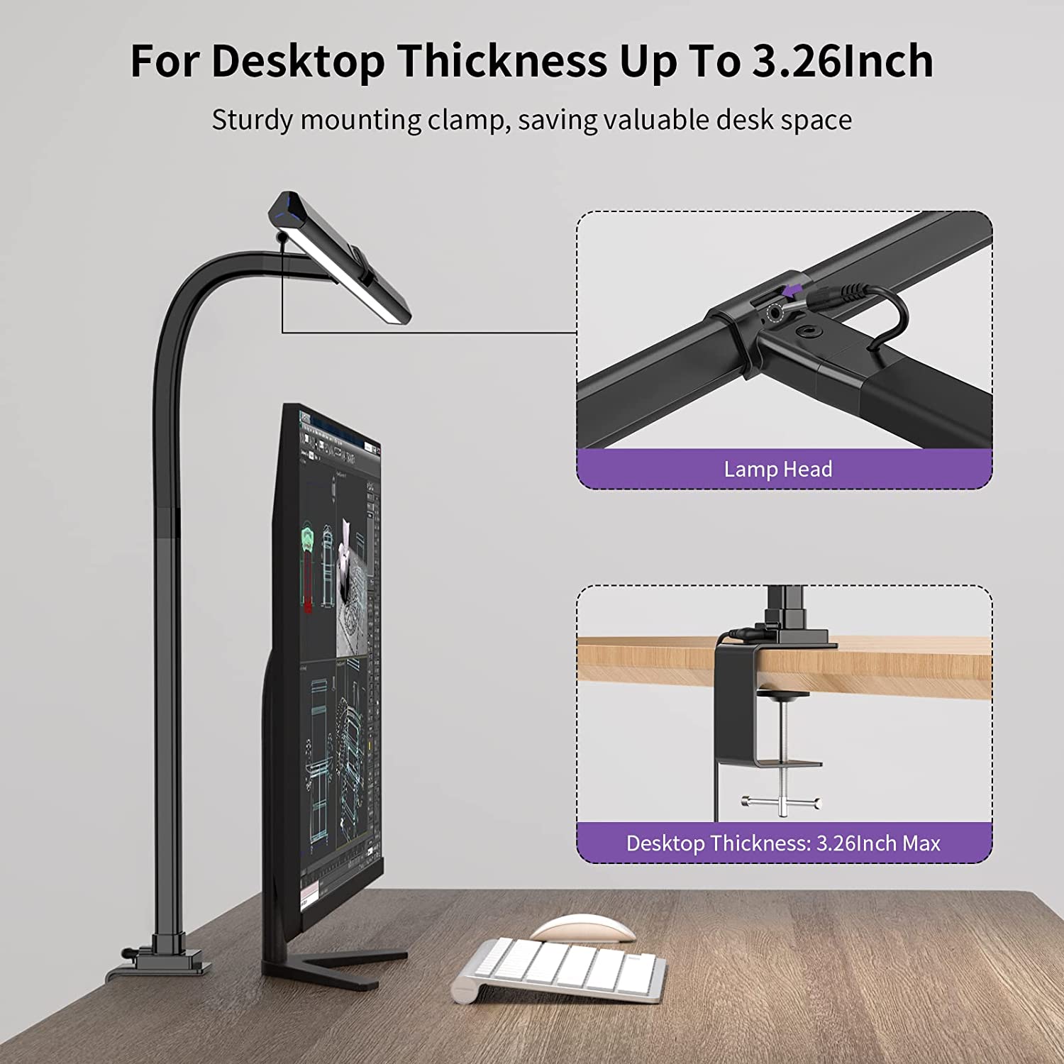 NovaClamp Architect LED Desk Lamp for Home Office Lighting