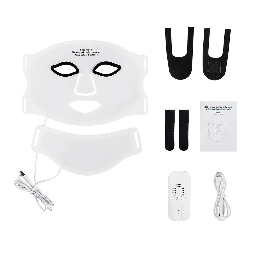 7-farvet LED ansigtsmaske