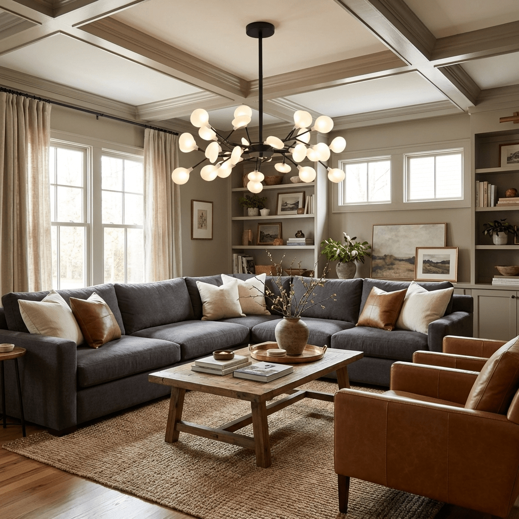 Firefly Sputnik-lysekrone – moderne LED-taklampe, lett og med intrikat form