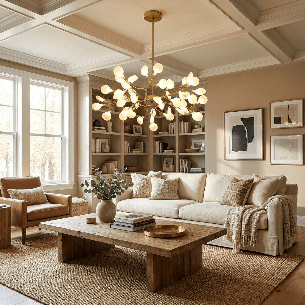Firefly Sputnik-lysekrone – moderne LED-taklampe, lett og med intrikat form