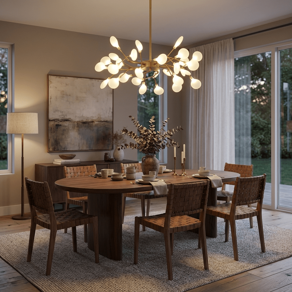Firefly Sputnik-lysekrone – moderne LED-taklampe, lett og med intrikat form