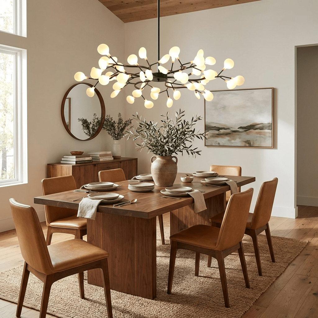 Firefly Sputnik-lysekrone – moderne LED-taklampe, lett og med intrikat form