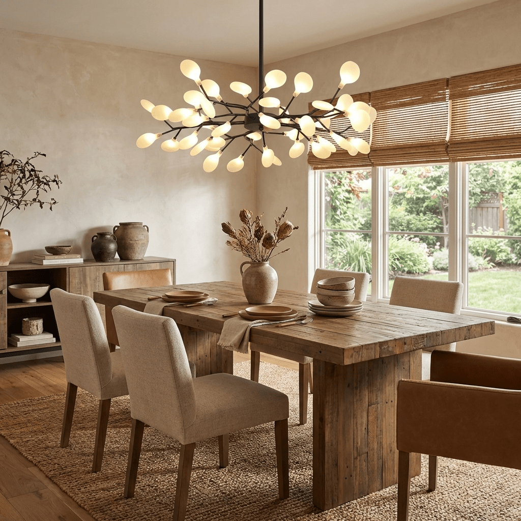 Firefly Sputnik-lysekrone – moderne LED-taklampe, lett og med intrikat form