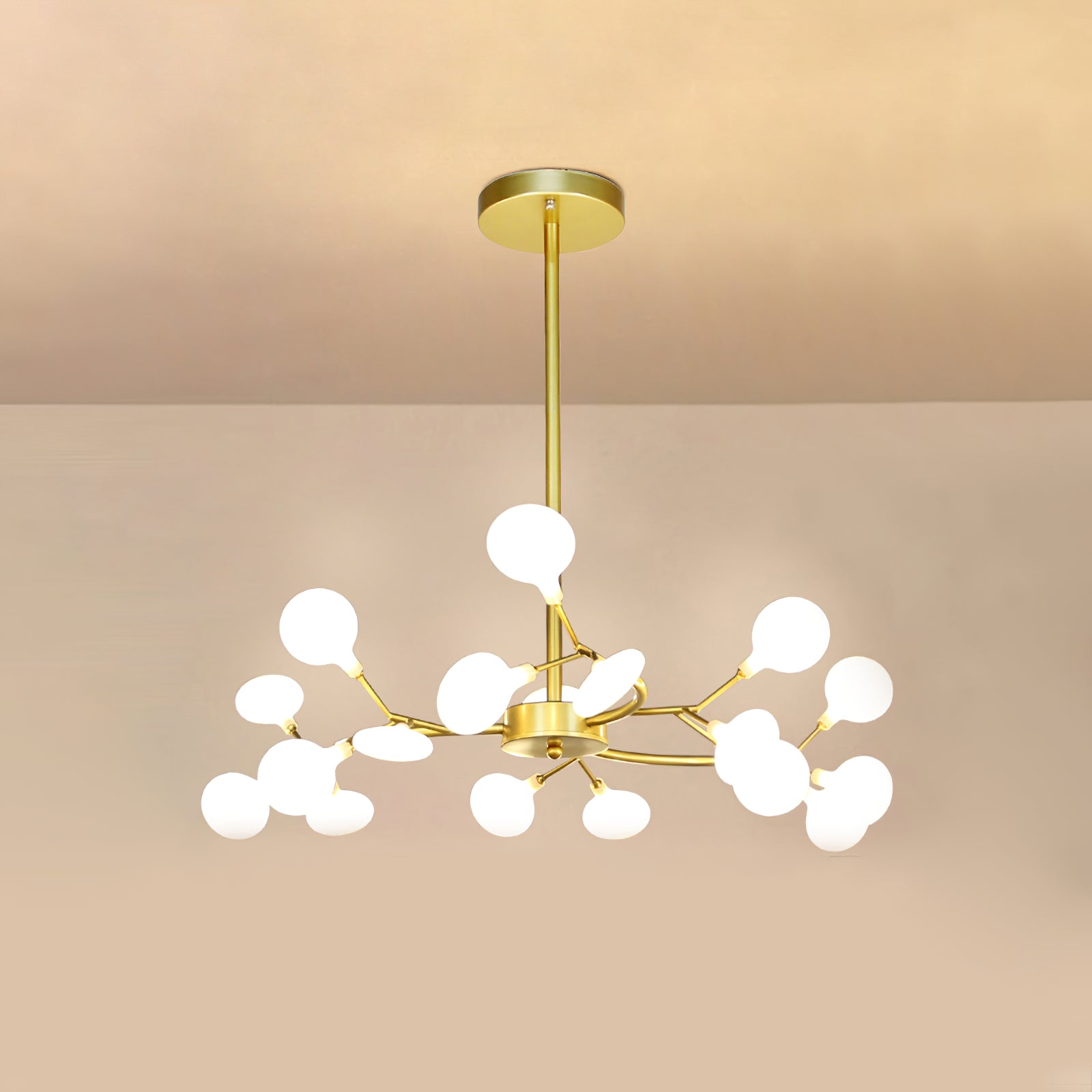 Firefly Sputnik-lysekrone – moderne LED-taklampe, lett og med intrikat form
