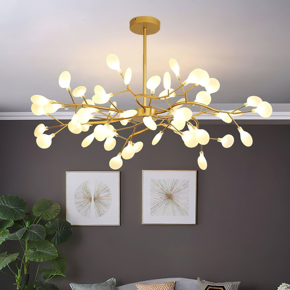 Lampadario a ramo Lustra LED Firefly — Design con 30 luci