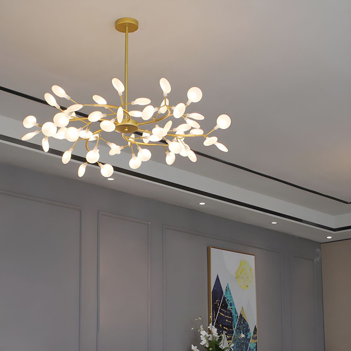 Lampadario a ramo Lustra LED Firefly — Design con 30 luci