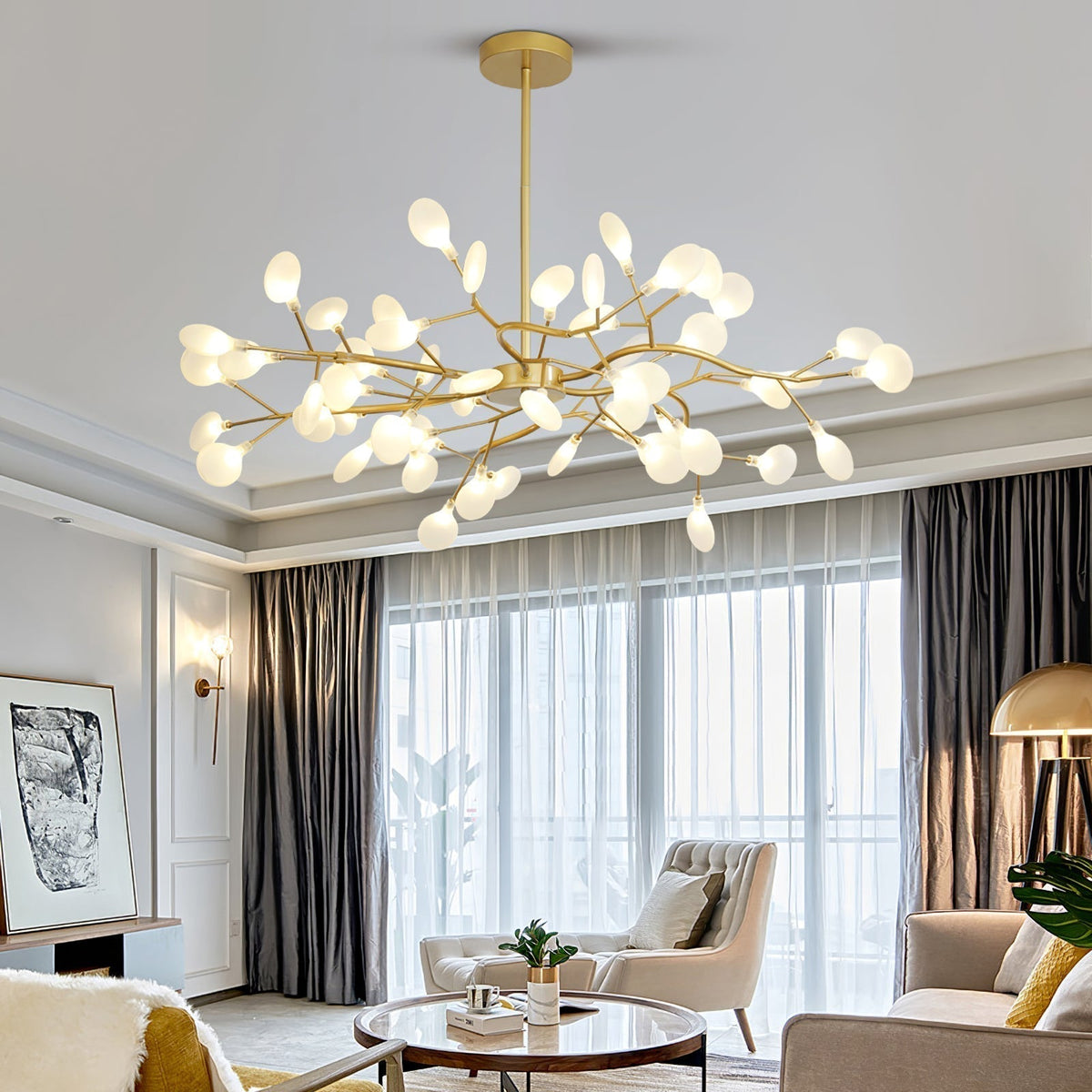 Lampadario a ramo Lustra LED Firefly — Design con 30 luci