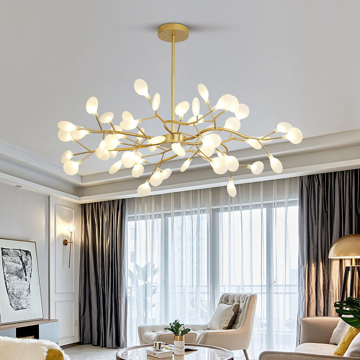 Lampadario a ramo Lustra LED Firefly — Design con 30 luci