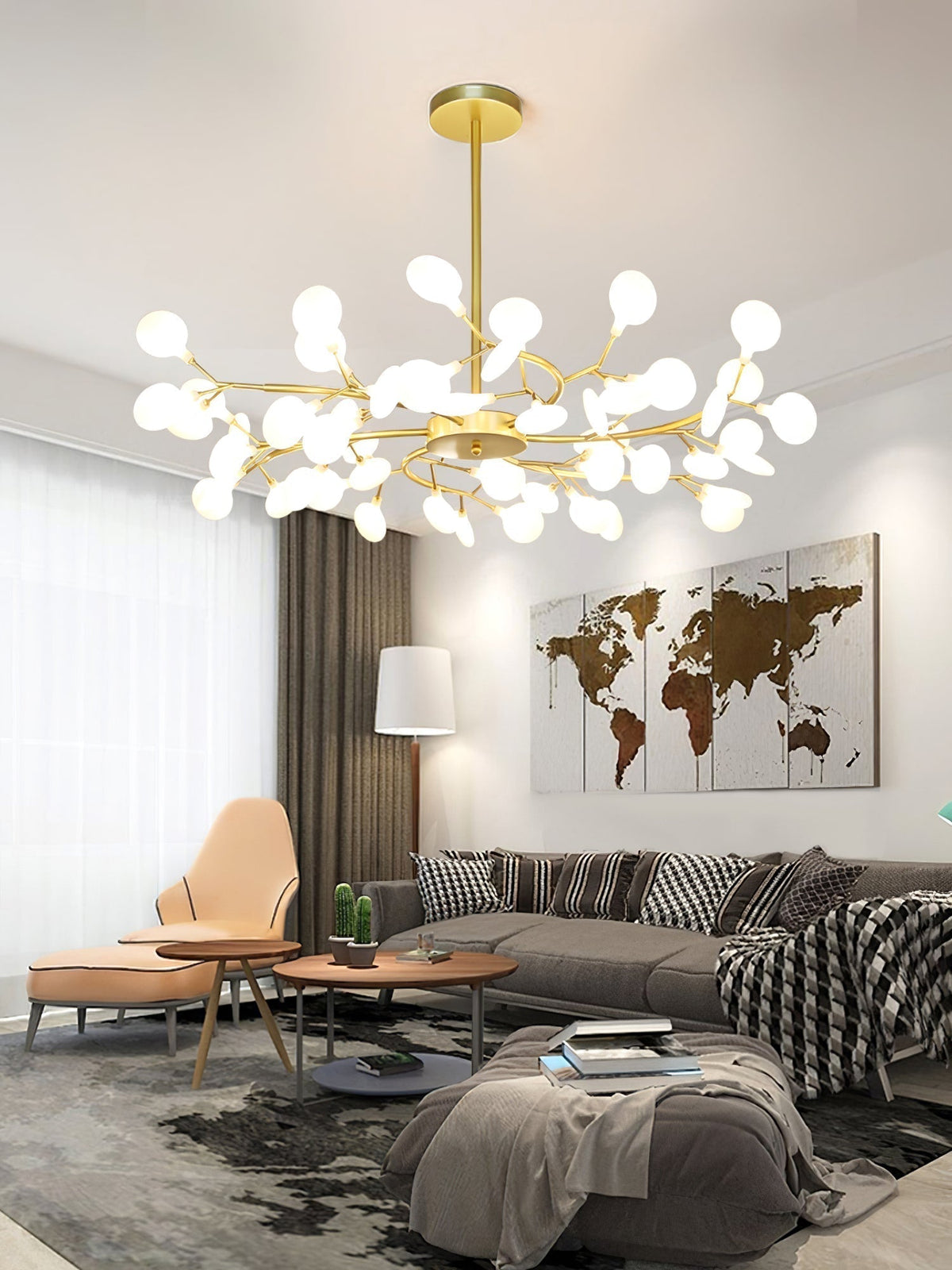 Lampadario a ramo Lustra LED Firefly — Design con 30 luci