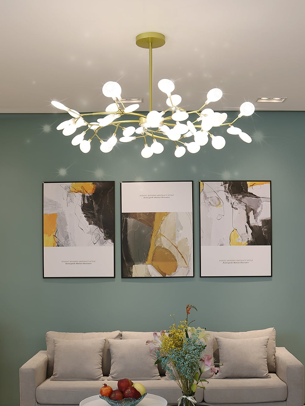 Lampadario a ramo Lustra LED Firefly — Design con 30 luci