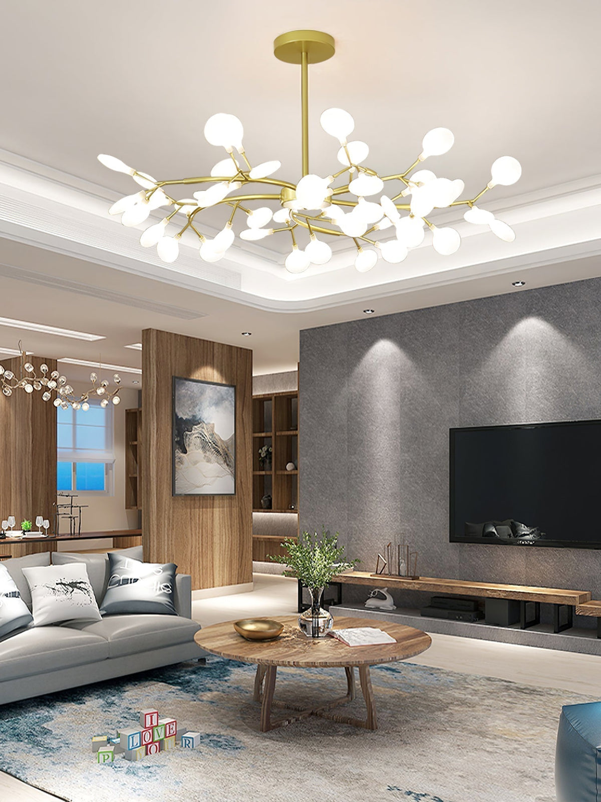 Lampadario a ramo Lustra LED Firefly — Design con 30 luci