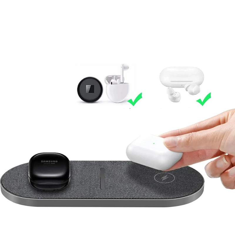 كيڤيرا | محطة شحن لاسلكية مزدوجة 40 واط لهواتف آيفون وسماعات إيربودز | أورنتلي