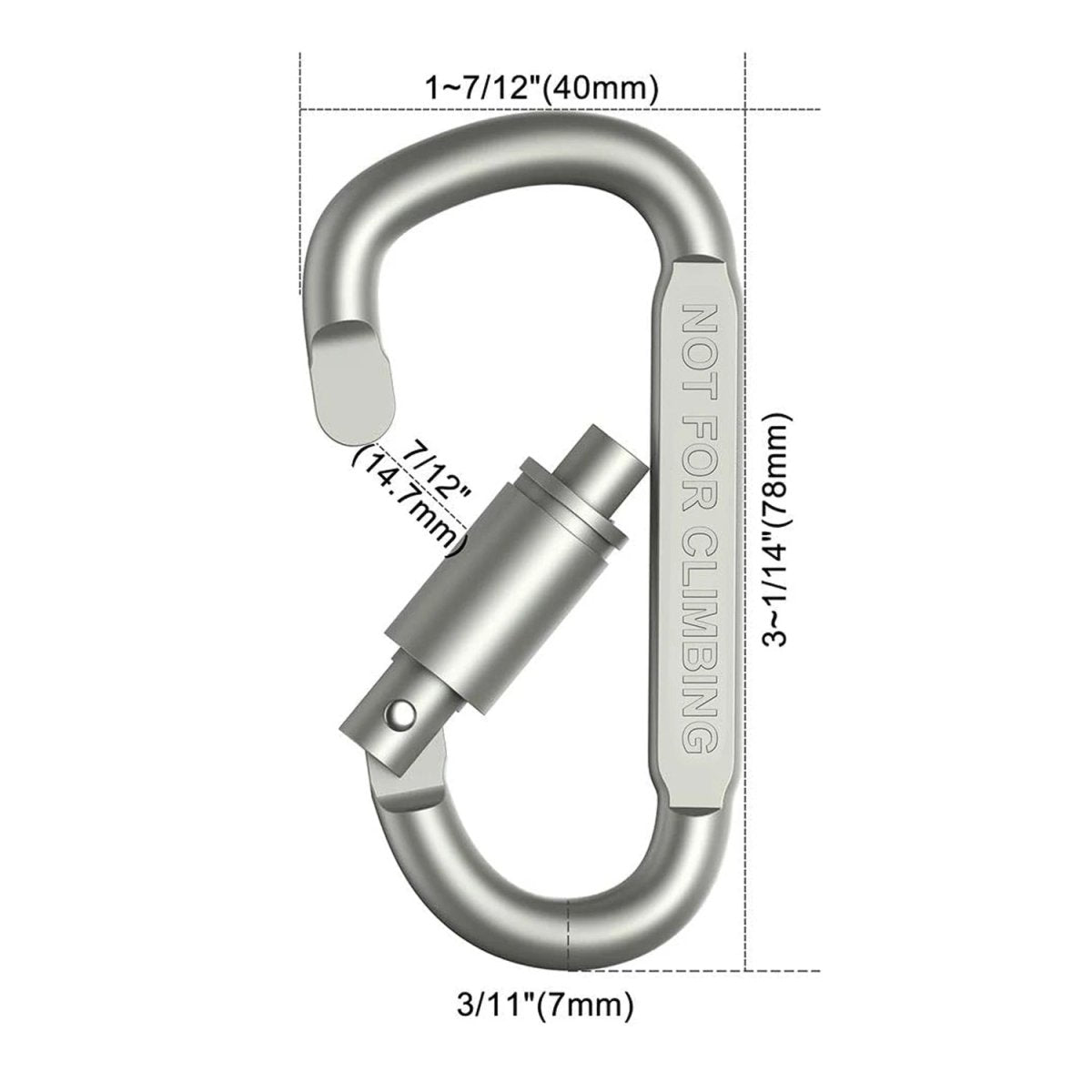 Set de crochets verrouillables en aluminium TrailLock pour les amateurs de plein air et le transport quotidien