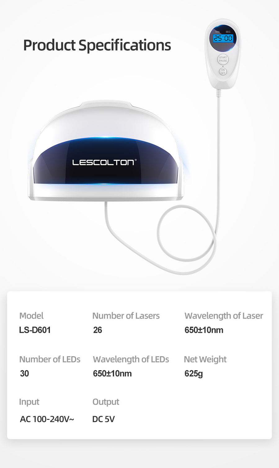 LED-Haarwuchs-Helm