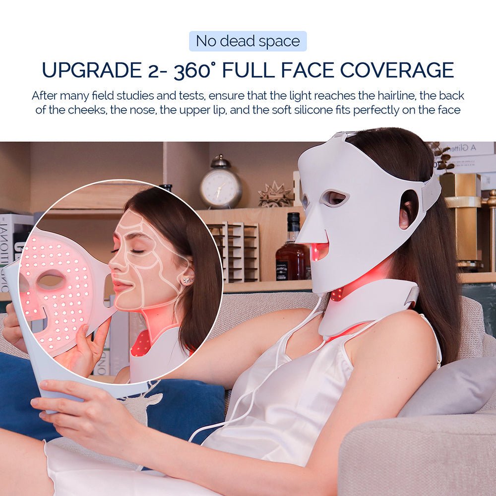 Maschera Lumora per fototerapia LED, per il rinnovamento e la luminosità della pelle, adatta a tutti i tipi di pelle