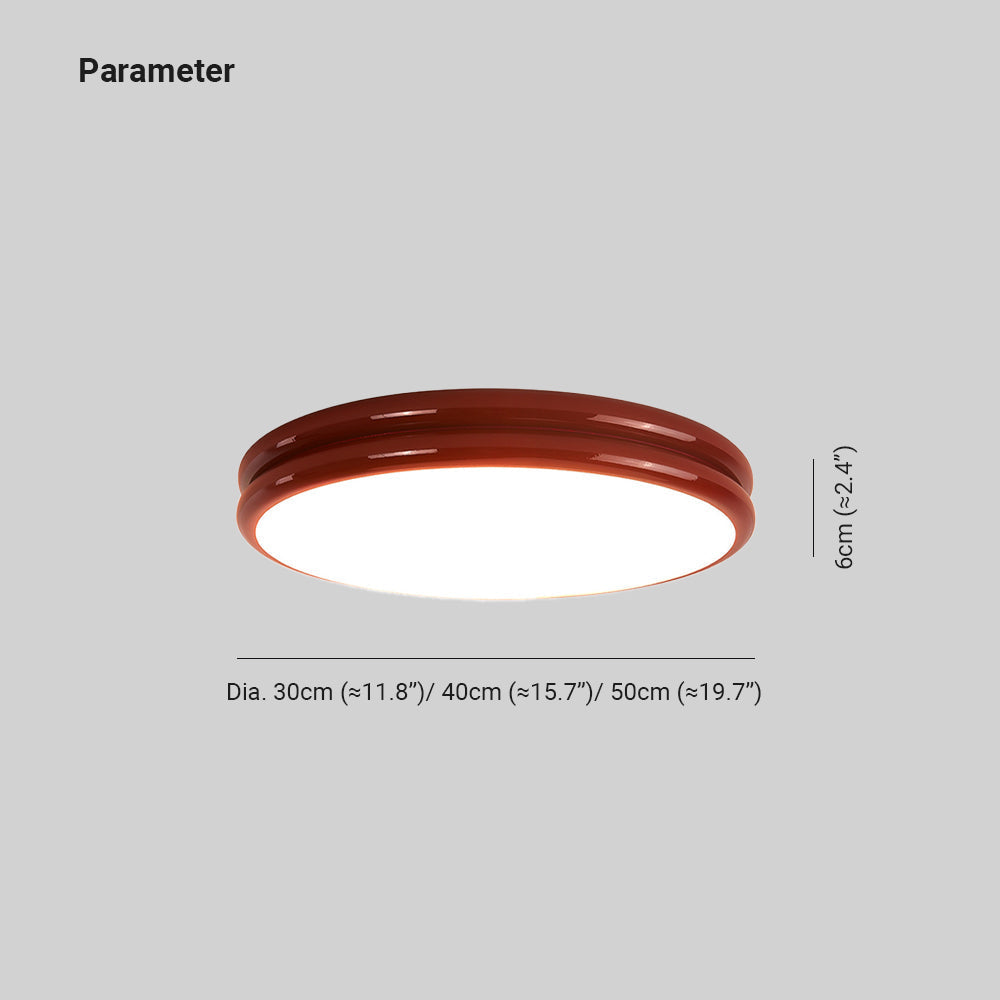 Valentina Flush Mount Ceiling Light — Minimalist Profile, Double-Layered Design, Colorful Palette