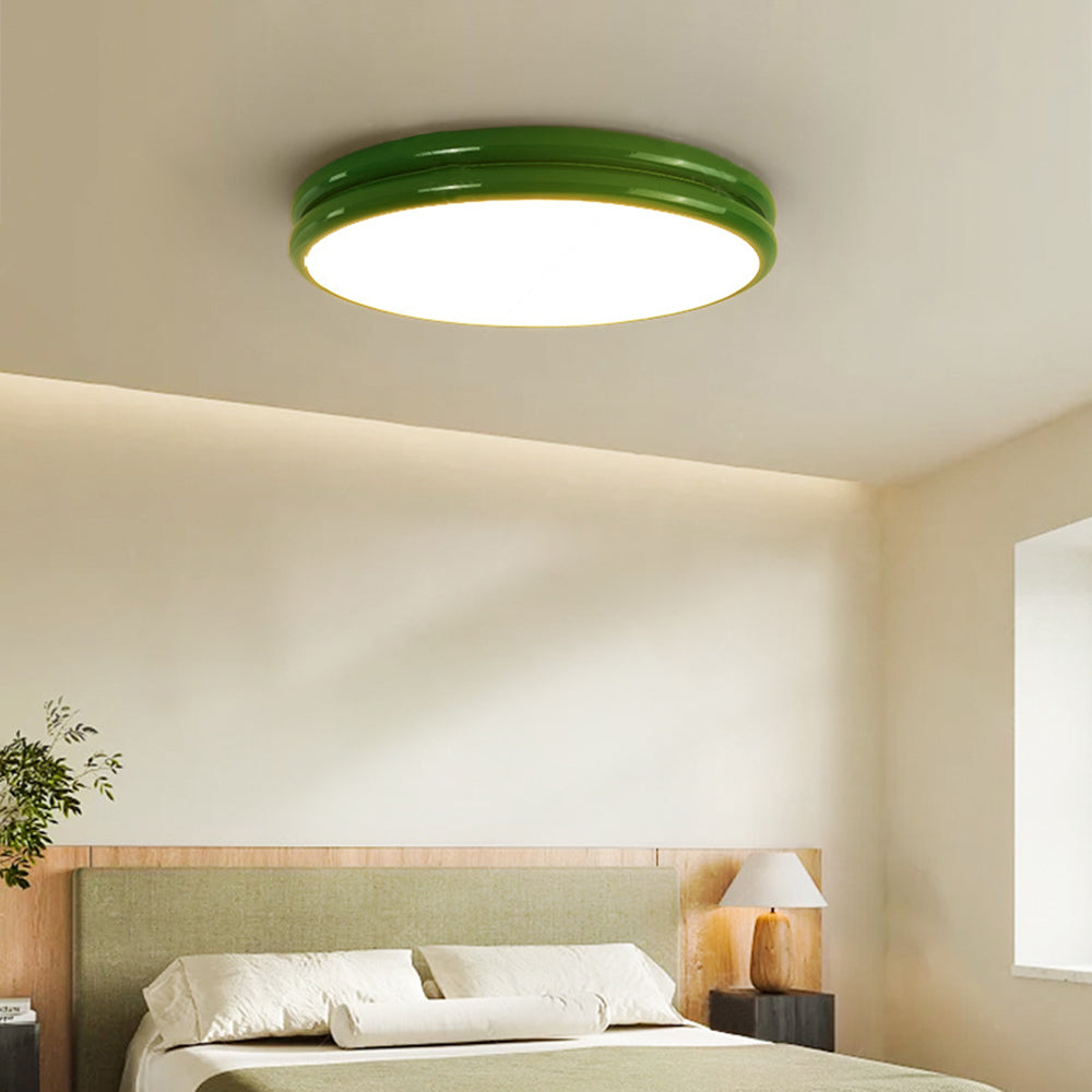 Valentina Flush Mount Ceiling Light — Minimalist Profile, Double-Layered Design, Colorful Palette