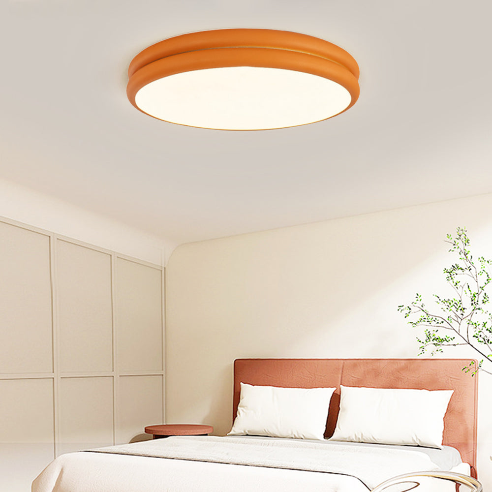 Valentina Flush Mount Ceiling Light — Minimalist Profile, Double-Layered Design, Colorful Palette