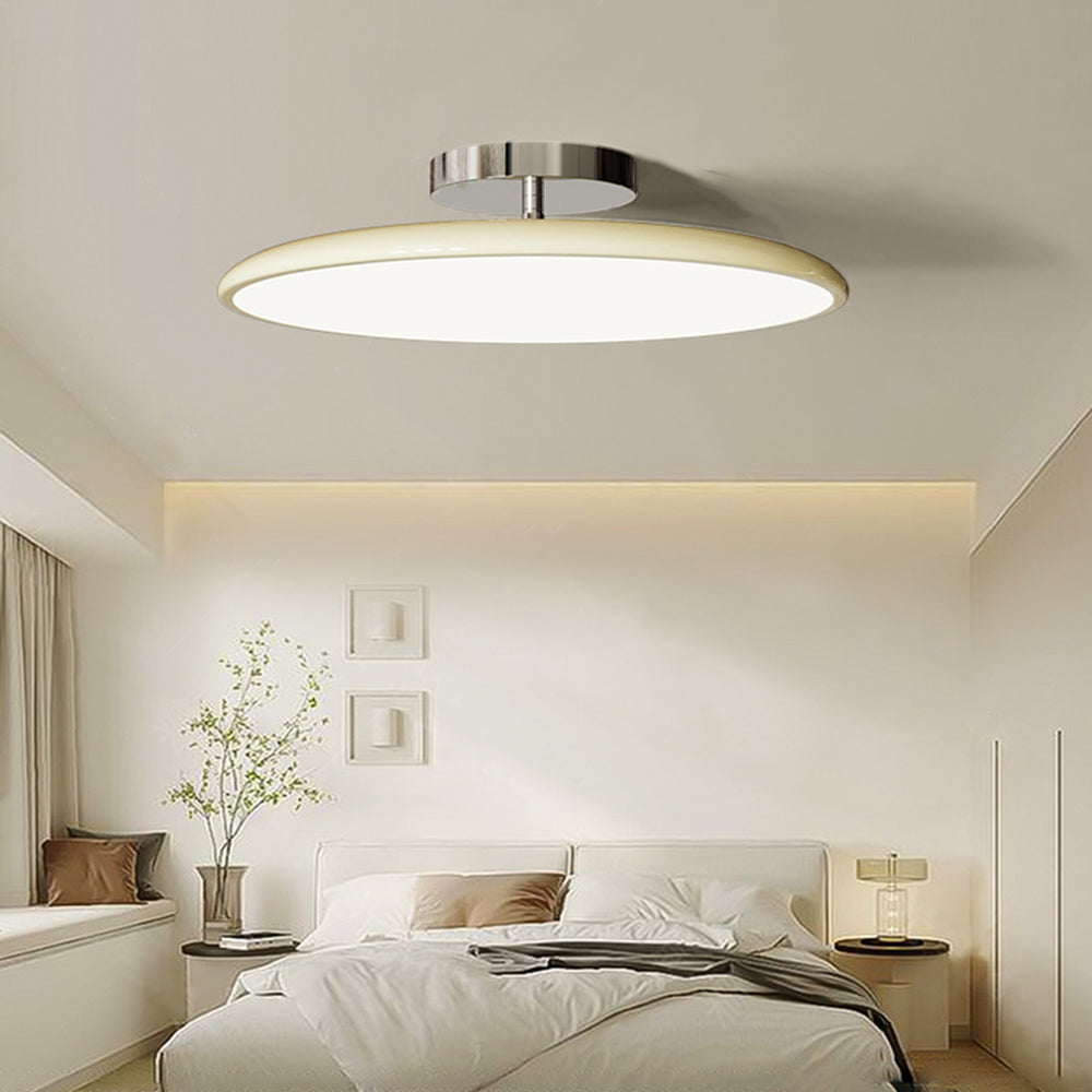 Valentina Vintage Flush Mount LED Ceiling Light — Red/White/Green, Metal