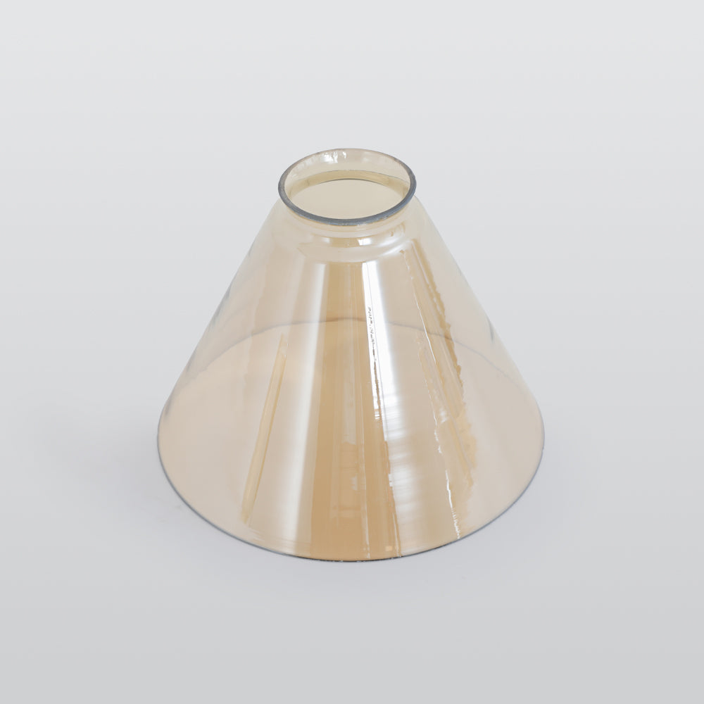 June Industrial Pendant Lamp — Clear, Amber & Smoke Grey Glass Shade