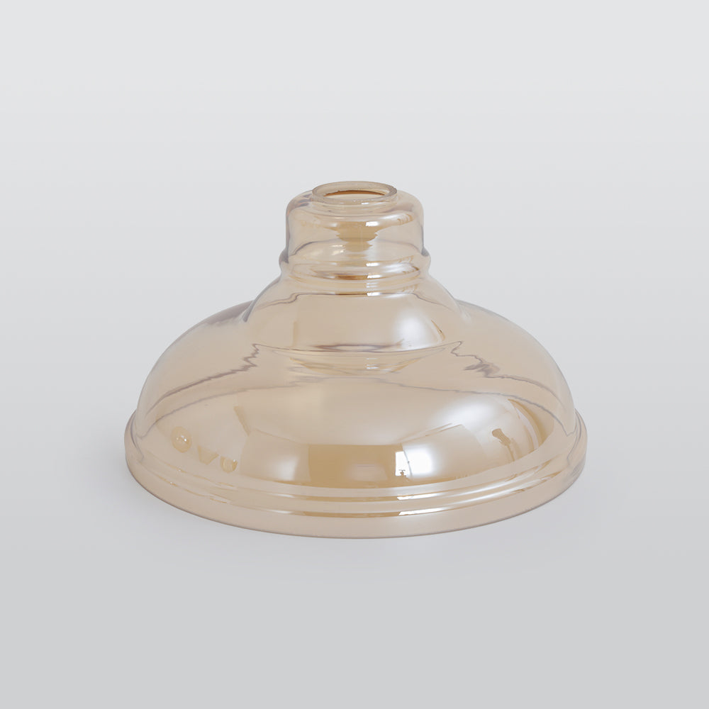 June Industrial Pendant Lamp — Clear, Amber & Smoke Grey Glass Shade