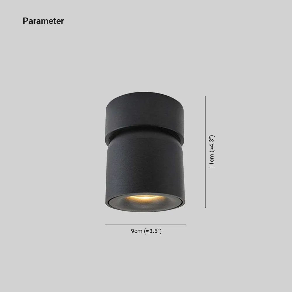Kilo LED-loftlampe - moderne spotlight-design, sort/hvid