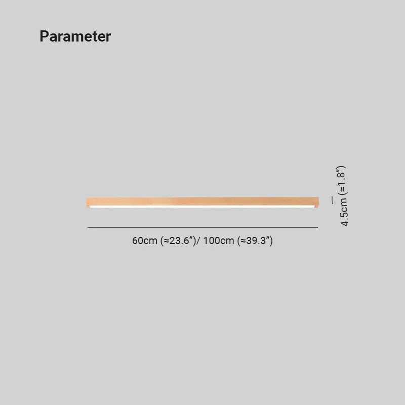 Arisha Linear Slim Wood Ceiling Light