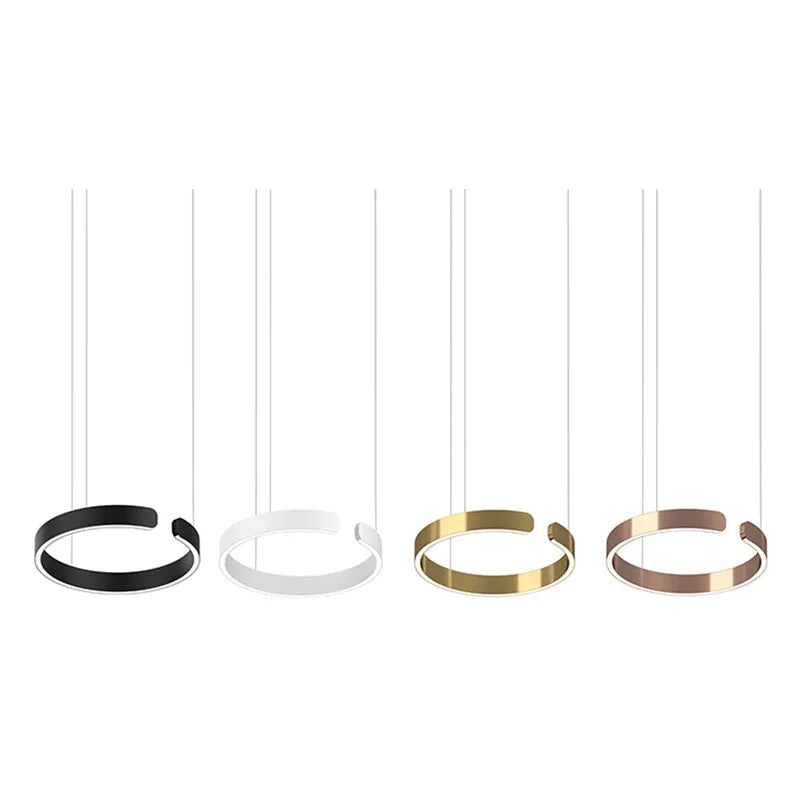 Arisha minimalistisk LED-pendellampe — luksuriøs åben ring