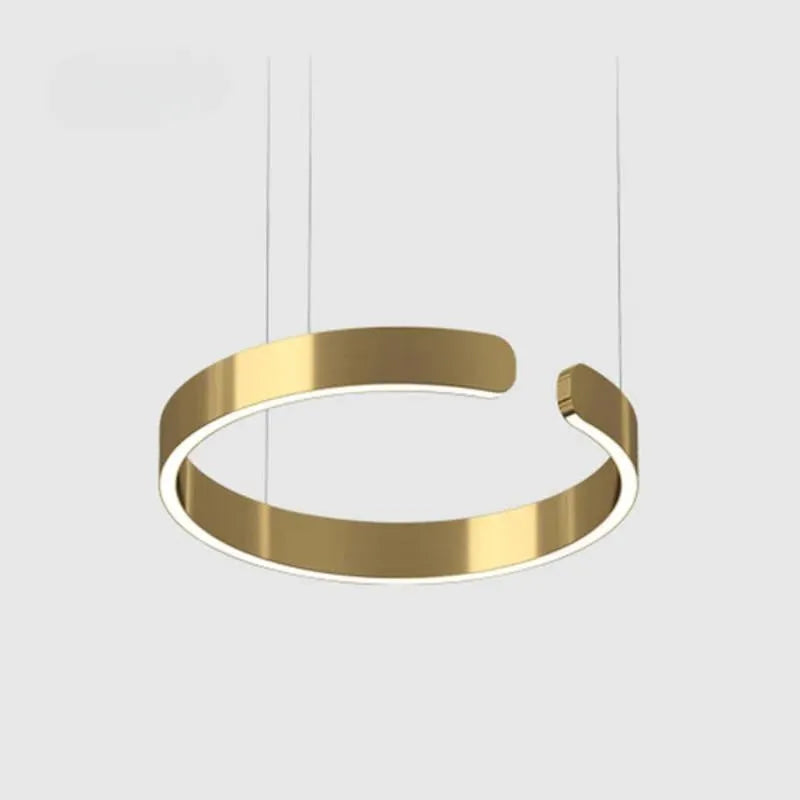 Arisha minimalistisk LED-pendellampe — luksuriøs åben ring