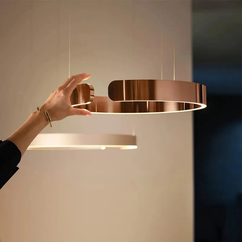 Arisha minimalistisk LED-pendellampe — luksuriøs åben ring